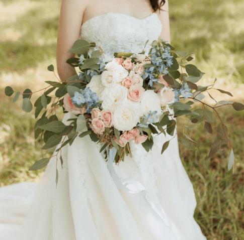 Mauve and Cream Bridesmaid Bouquets, DIY Wedding