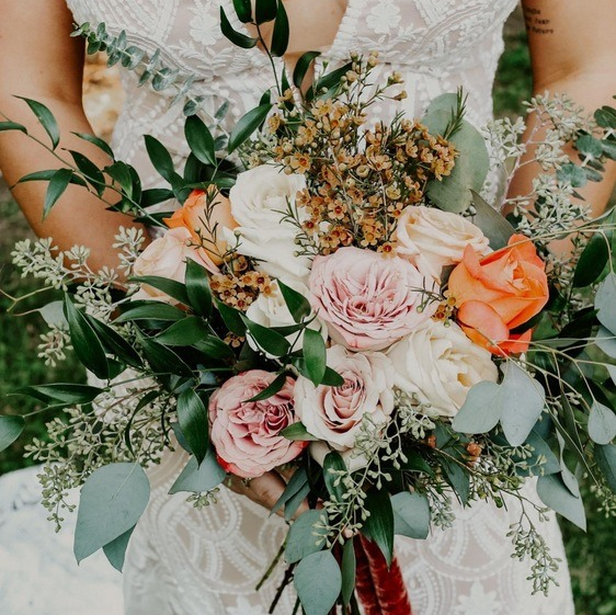 BOHO Bridesmaid Bouquet Kit, DIY Wedding Flowers