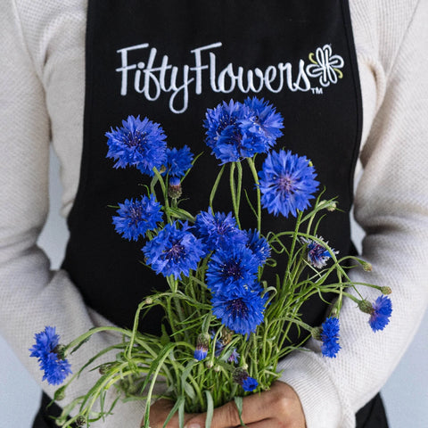 Blue Cornflowers Apron - Image