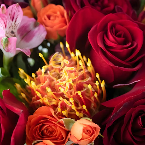 Crown Jewel Valentines Day Flower Arrangement Close Up - Image