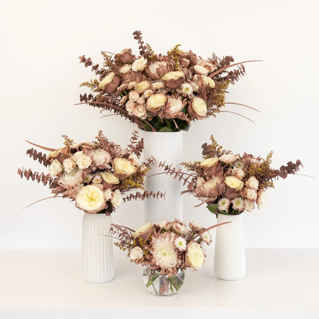 Buy Wholesale Mocha Mousse Flower Centerpieces in Bulk - FiftyFlowers