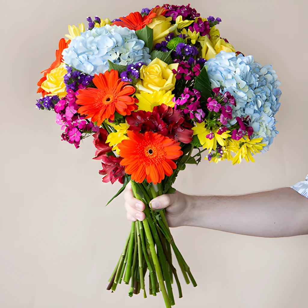 Buy Wholesale Rainbow Celebration Rose Bouquet in Bulk - FiftyFlowers
