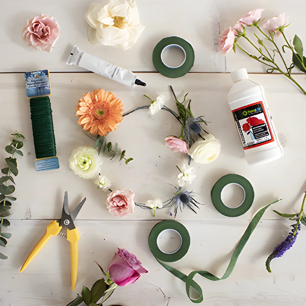Floral Arrangement Kit Floral Tape and Floral Wire with Cutter Flower  Arrangements Supplies 22 Gauge Paddle Wire 26 Gauge Green Floral Wire  Boutonniere Pin for Bouquets Crafts Wedding Wreath Making