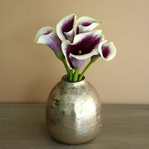 Cream Purple Mini Calla Lily