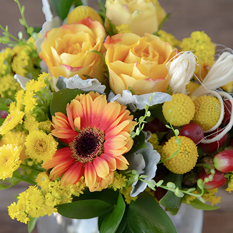 Yellow Themed Event Decorative Flower Arrangement