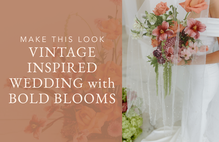 Make This Look: Vintage Inspired Wedding with Bold Blooms