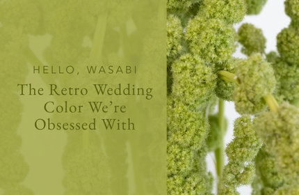 Hello, Wasabi: The Retro Wedding Color We’re Obsessed With