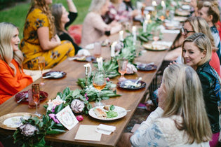 garden party with a bunch of women sitting at a table