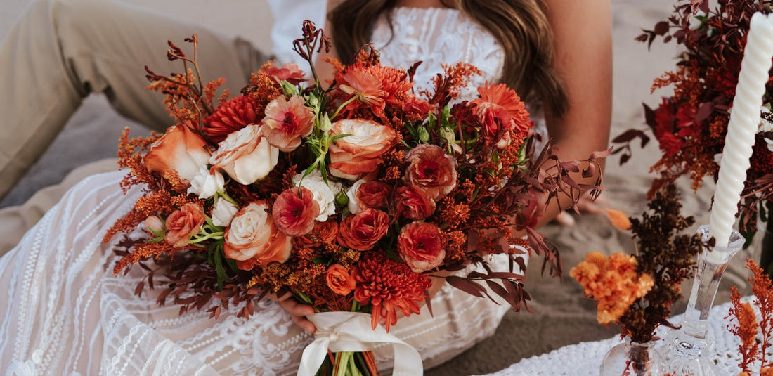 Orange Fall Flower Bouquet