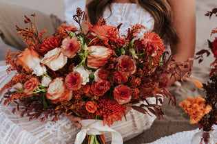 Orange Fall Flower Bouquet