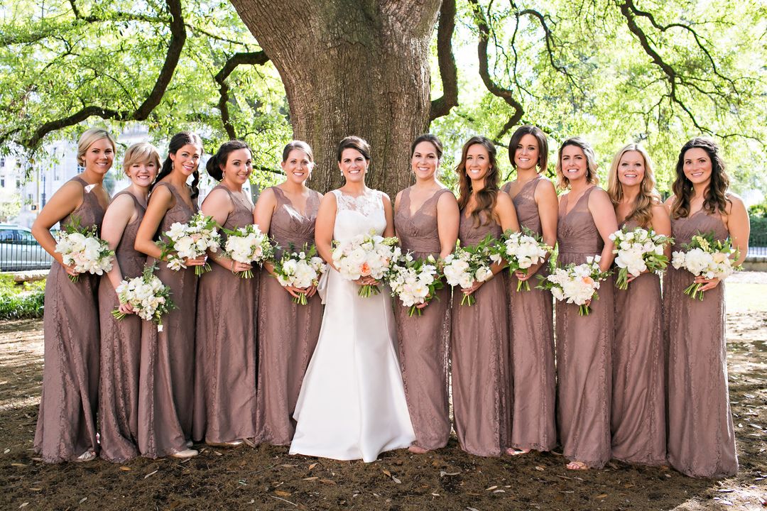 mocha bridesmaids dresses