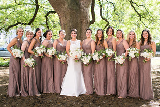 mocha bridesmaids dresses