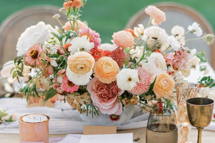 Summer Wedding Flower Blush and White Centerpiece
