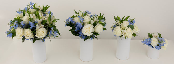 Beautiful Blues Flower Centerpiece