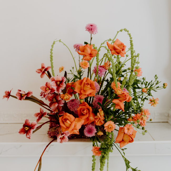 Vintage Inspired Wedding Photo Shoot with Bold Blooms