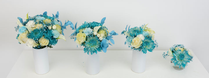 Aqua Bloom Flower Centerpiece