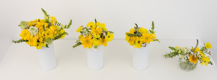 Yellow And White Sunshine Flower Centerpieces
