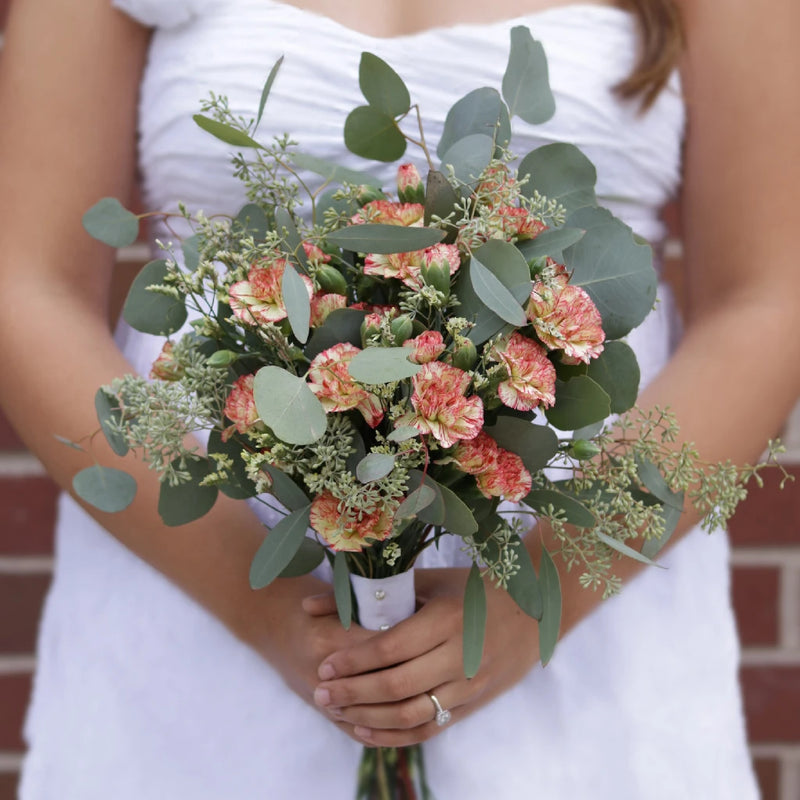 300 Carnation Diy Wedding Flower Kit Close Up - Image