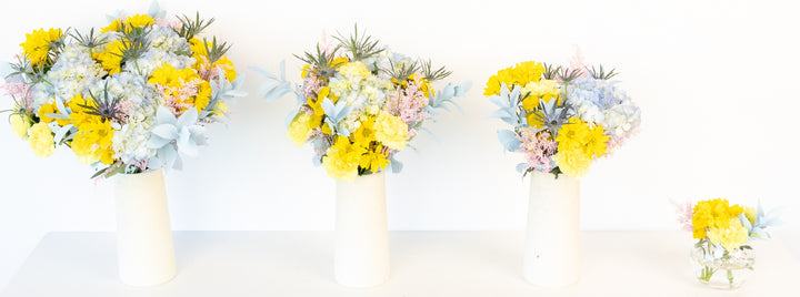Yellow Pastel Pop Flower Centerpiece