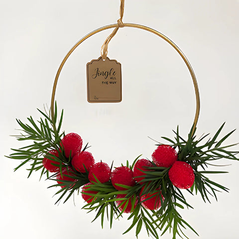 Wild Cherry Modern Wreath