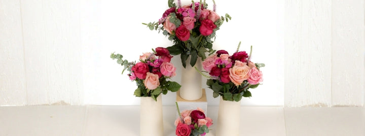 Pink Lovebirds Flower Centerpiece