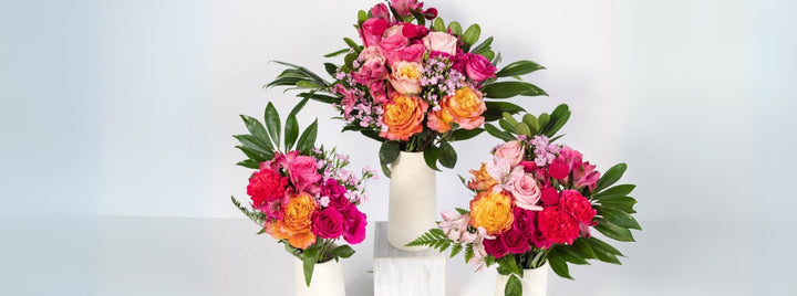 Hot Popping Pink Flower Centerpieces