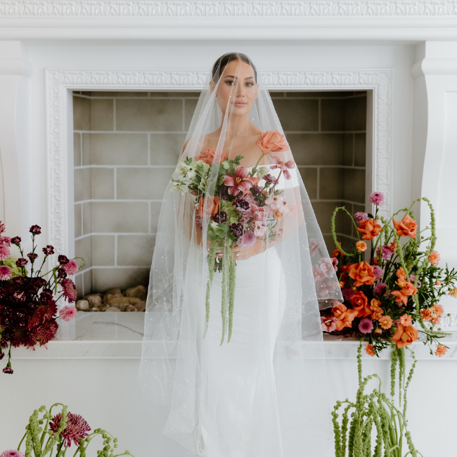 Vintage Inspired Wedding Photo Shoot with Bold Blooms