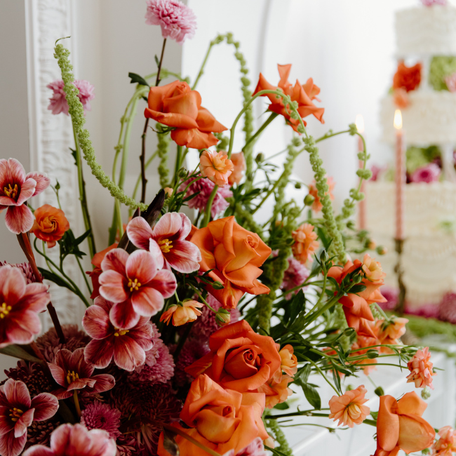 Vintage Inspired Wedding Photo Shoot with Bold Blooms