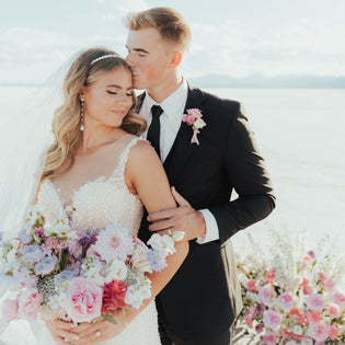 Garden Couture Pink Salt Flats Wedding Editorial