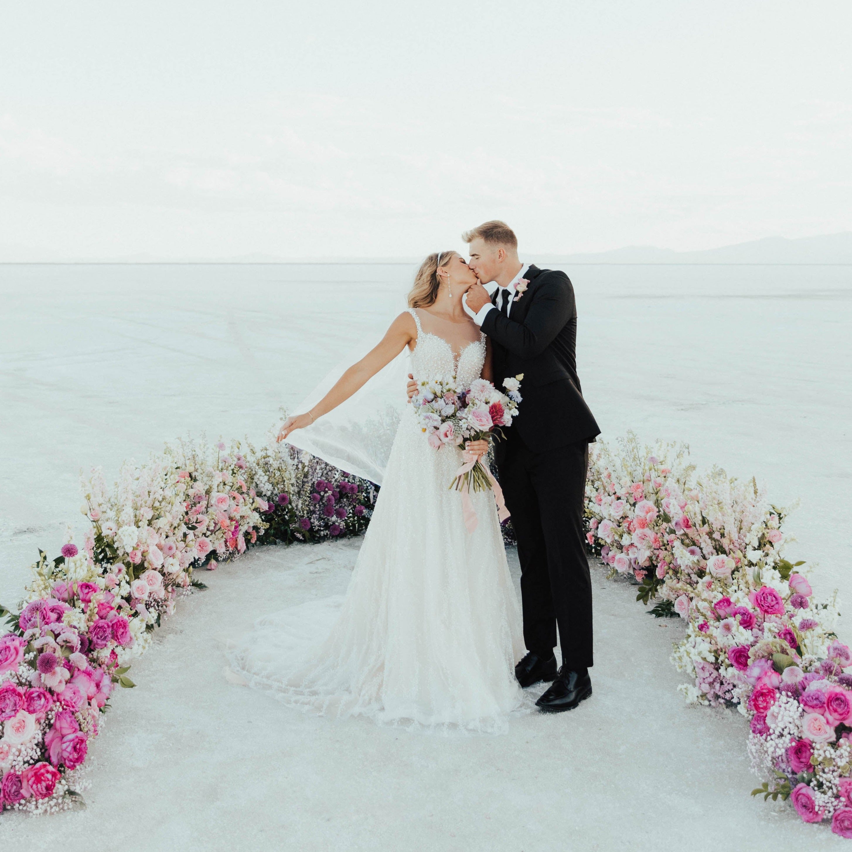 Pink shops flats for wedding