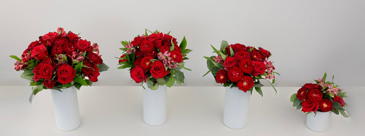 Ruby Red Flower Centerpiece