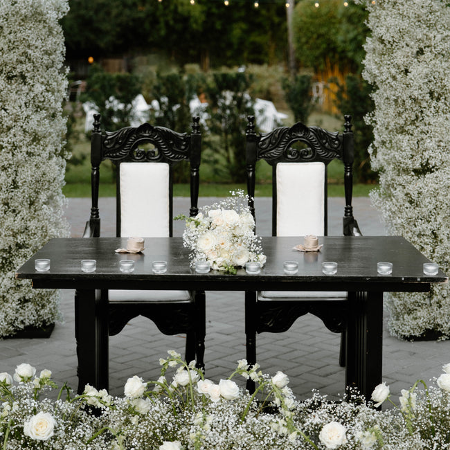 Black Tie White and Green Florida Wedding