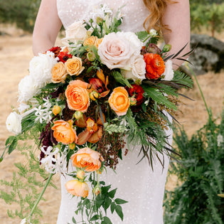 Dusty Orange and Green Oasis Styled Shoot