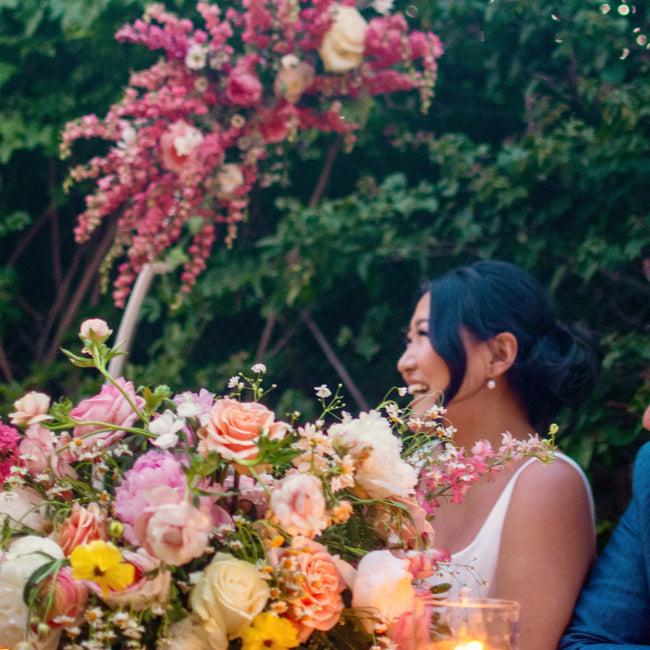 Wildflower Backyard Spring Wedding