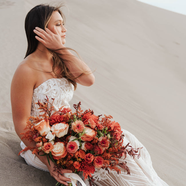 Desert Orange Rustic Wedding