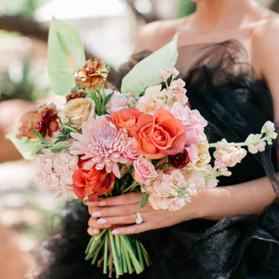 Chic Peach and Toffee Sedona Styled Wedding