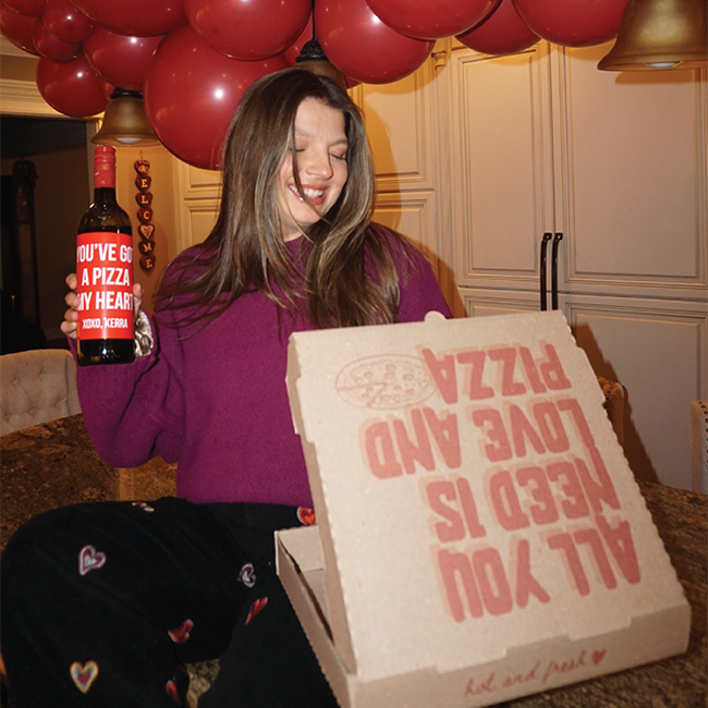 Bold Red and Pink Galentine’s Pizza Party