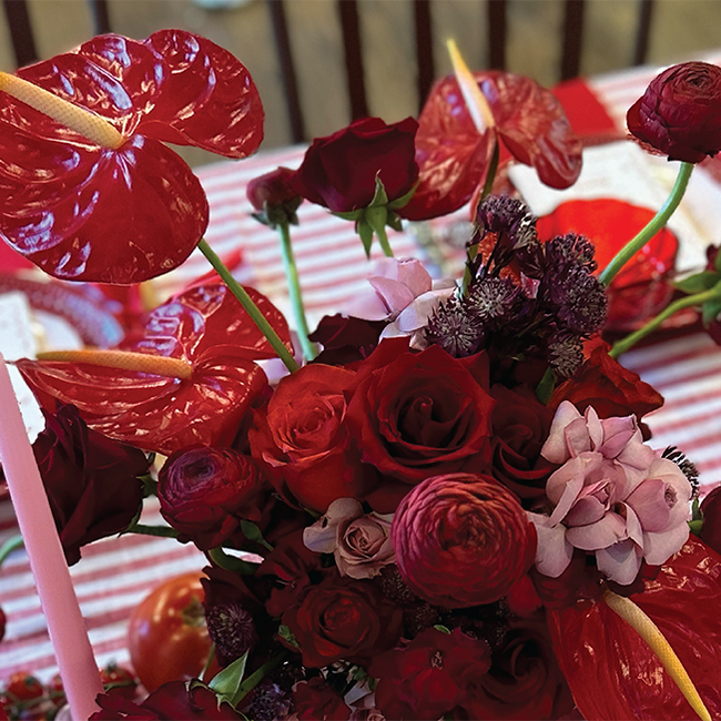 Bold Red and Pink Galentine’s Pizza Party