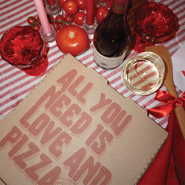 Bold Red and Pink Galentine’s Pizza Party