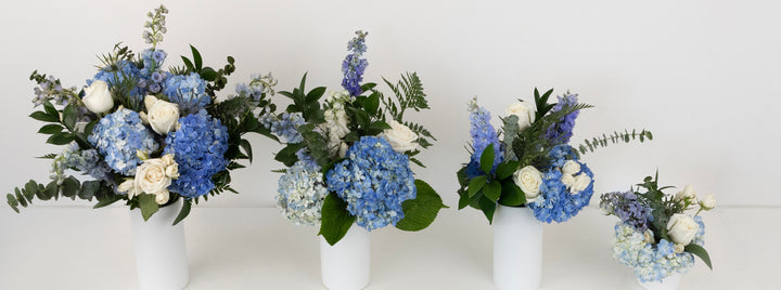 Hydrangea Hues Flower Centerpieces