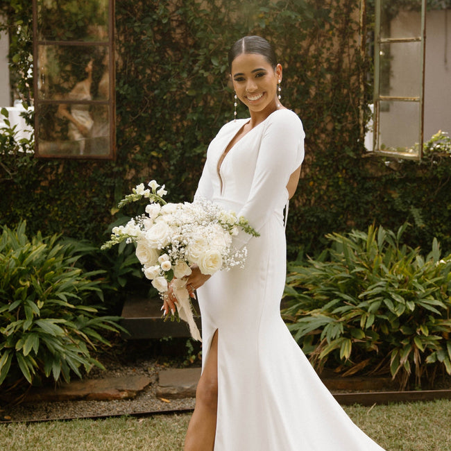 Black Tie White and Green Florida Wedding