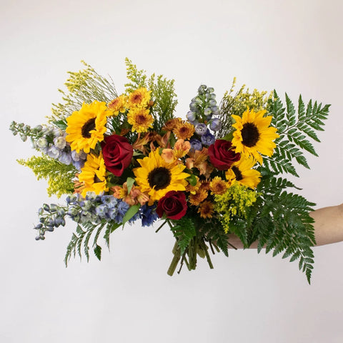 Red Meets Sunflower DIY Flower Combo