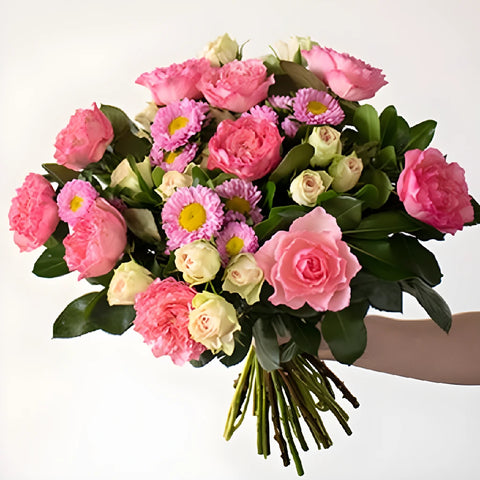 Adore You Fresh Pink Flower Arrangement Hand - Image