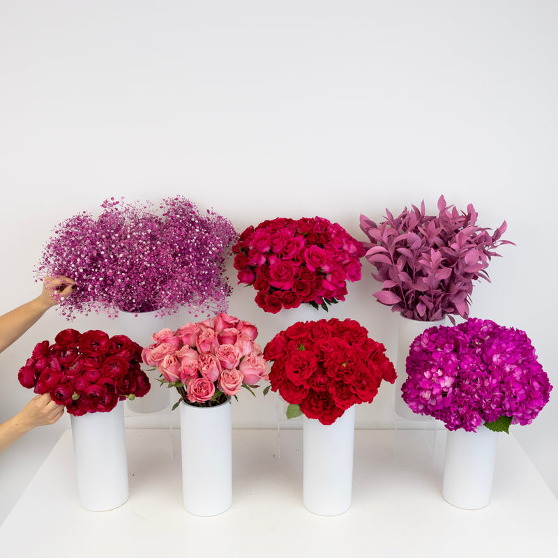 All Things Pink Bouquet Bar Flower Kit Close Up - Image