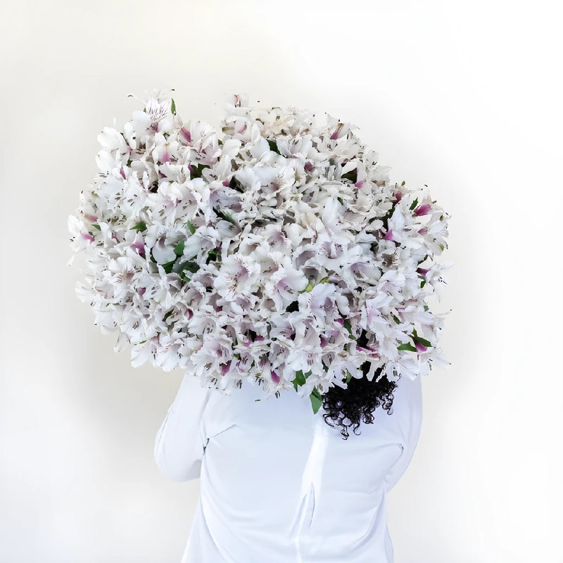 Alstroemeria Spiral Valentines Flower Arrangement - Image