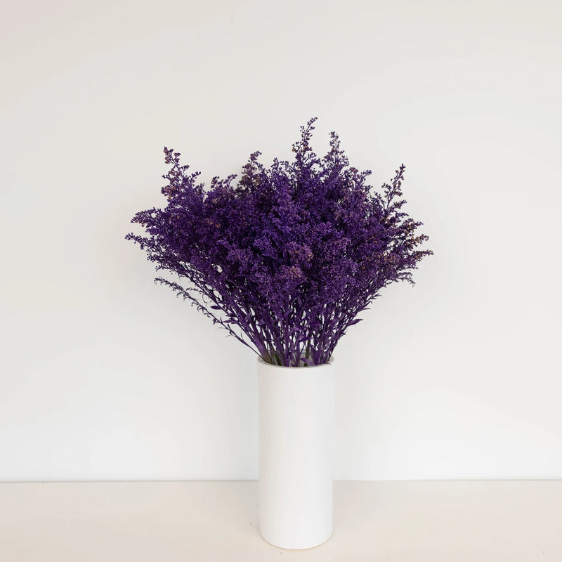 Amethyst Purple Tinted Solidago Flowers Vase - Image