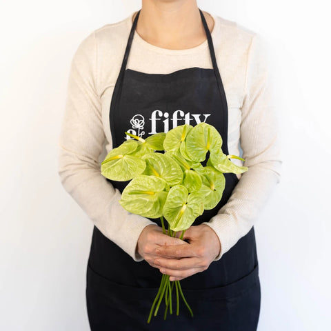 Anthurium Apple Green Tropical Flower Apron - Image