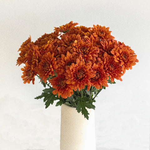 Antique Goldenrod Chrysanthemum Vase - Image