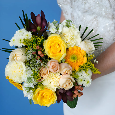 Vintage Yellow Flower Centerpiece