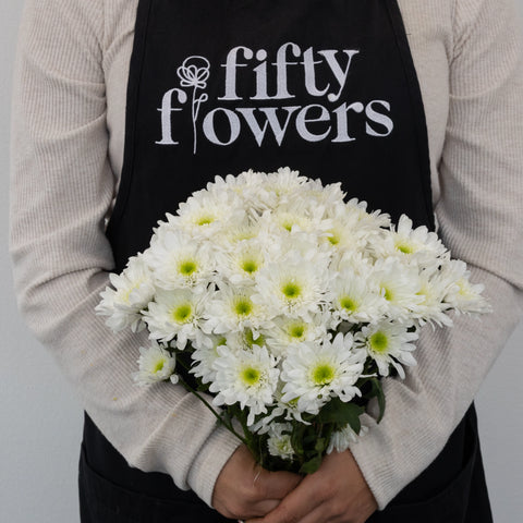 Apple Crisp Green Flower Apron - Image